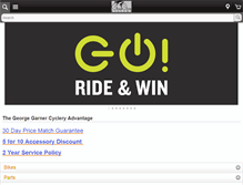 Tablet Screenshot of georgegarnercyclery.com